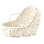 Wald Imports 13-Inch White Willow Bassinet