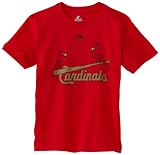 MLB St. Louis Cardinals Yadier Molina 4 World Series Game Tee (Athletic Red, Medium)