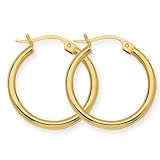 10k Yellow Gold Classic Hoops