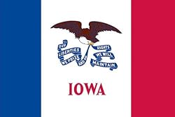 Valley Forge Nylon Iowa State Flag, measures 3-Foot x 5-Foot