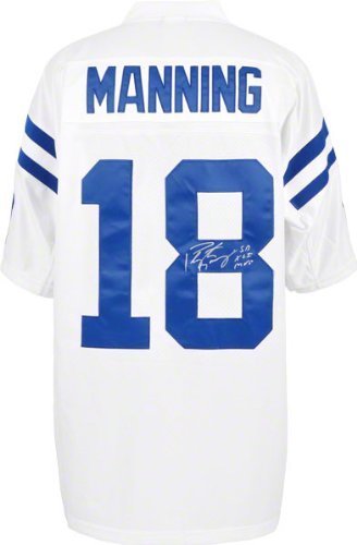 Peyton Manning Autographed Jersey | Details: Indianapolis Colts, EQT, White, 