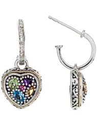 Balissima By Effy Collection Sterling Silver and 18k Yellow Gold 1.15 cttw Multicolor Earrings