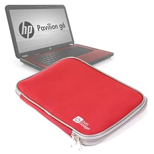 DURAGADGET Shock Proof & Water Resistant Red 16 Inch Neoprene Laptop Case For HP Pavilion G6