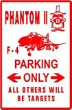 PHANTOM F-4 PARKING military air NEW sign