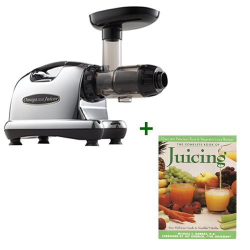 Omega 8006 Juicer + The Complete Book of Juicing by Murray - Black & Chrome Omega J8006 Multi Purpose Juice Extractor Omega 8006 Juicer + The Complete Book of Juicing by Murray - Black & Chrome Omega J8006 Multi Purpose Juice Extractor