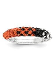 Sterling Silver Swarovski Elements Knoxville Spirit Domed Ring