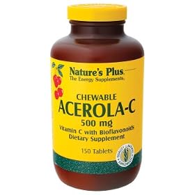 Nature's Plus - Acerola C Chewable, 500 mg, 150 chewable tablets