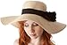Sakkas Daisy UPF 50+ 100% Paper Straw Flower Accent Wide Brim Floppy Hat