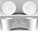 Gordon Ramsay Tableware by Royal Doulton, Boxed White Bone China Starter Set - 2 x Mug, 2 x 27cm Plate and 2 x 16.5cm Plate