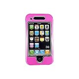 Apple iPhone 3G Magenta Aluminum Insert Polycarbonate Case Cover + Bonus Young Micro Shoe Silicone Pouch for Nike+ (iPhone & Nike+ NOT included)