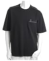 QuikSilver Edition Men's Royal Palm Crew Pique Crew Neck Short Sleeve Knit Shirt, Black Medium