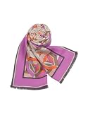 Emilio Pucci Diamond Wool and Silk Doubled Oblong Scarf Purple