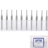 SPTA 10個入り 3.175mm ハンドル 超硬エンドミル 彫刻ビット1.4mm カッティングエッジ　刃物彫刻ナイフ フィット Dremel (ドレメル）Proxxon ロータリーツール 10個の