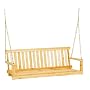 Jack Post Jennings Traditional 4-Foot Swing Seat in Unfinished Solid Fir with Hang Chain