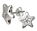 Silver Diamond Star Earrings