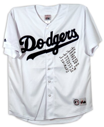Duke Snider Los Angeles Dodgers Autographed Jersey with 8 Stats Inscription