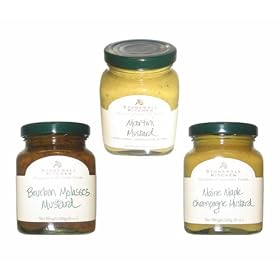 Stonewall Kitchen Cocktail Mustard Set of 3: Martini, Bourbon Molasses and Maine Maple... by Stonewall Kitchen