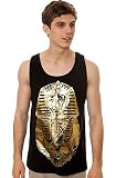 Rook Mens The Pharaoh Gold Foil Tank Top