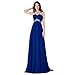 Babyonline Cap Sleeve Rhinestones Long Evening Dress 2015 Prom Gown ZS-CPS073