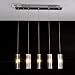 Stainless Steel 5-light Mini Bar Pendant Light with Crystal Ball Drop
