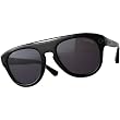 Vestal De Luna Adult Hand Formed Acetate Lifestyle Sunglasses w/ Free B&F Heart Sticker Bundle - Polished Black/Gray/Brushed Gun Metal