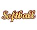 Softball - Yellow/Red - Sports - Words/Names - Iron on Applique/Embroidered Patch