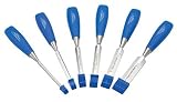 Footprint 87 Series 127197 Set of 6 Blue Poly Handle Chisels 1/4-Inch, 3/ 8-Inch, 1/ 2-Inch, 5/8-Inch, 3/4-Inch, 1-Inch