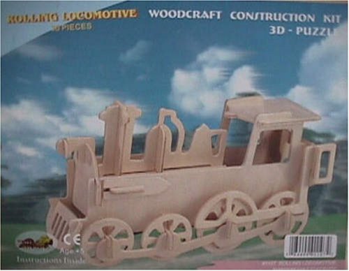Rolling Locomotive 3D Woodcraft Construction Kit