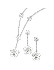 Sterling Silver Necklace and Earring Set. Metal Wt- 10.69g
