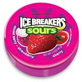 Ice Breakers Sugar Free Fruit Sours, Berry - 1.5 Oz/tin, 8 Tins
