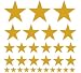 Set of 30 - Metallic Gold Stars Vinyl Wall Graphic Decals Stickers