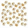 Real Gold Plated Earring Backs (Earnuts) Med. (100)