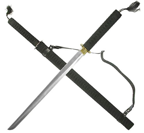 37 inch Full Black Ninja Sword (fls)