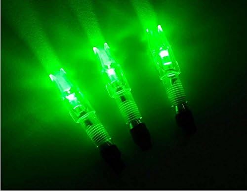 Albertu 3 Pack Lighted Archery Nocks Green LED Lighted Nocks for Arrows