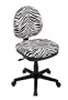 Contemporary Swivel Chair with Flex Back In Zebra Finish By Office Star