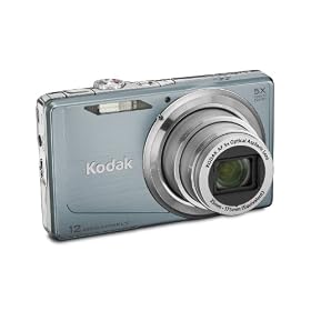 Kodak Easyshare M381 12.4MP Digital Camera with 5x Optical Zoom and 3-inch LCD (Grey/Blue)