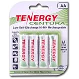 Tenergy Centura AA Low Self-Discharge (LSD) NiMH Rechargeable Batteries, 1 Card 4xAA