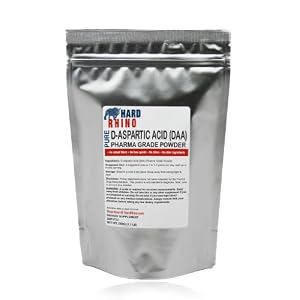 500G 1.1 Lbs. D-Aspartic Acid (DAA) Pure Pharma Grade Powder Foil Sealed for freshness. Ultra Pure Powder.