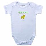 Luvable Friends Zodiac Bodysuit Capricorn, White