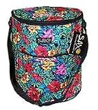 Tropical Floral Flowers Wine or Picnic Tote Insulated 3 Bottle Wine Cooler Bag Great Unique Gift Idea