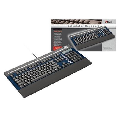 Trust KB-1600 Calculator Keaboard - Tastatur mit Taschenrechner USB schwarz (FR Layout)