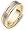 6.5mm 18 Karat Yellow Gold & Titanium Wedding Band Ring - 4