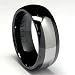 8MM Dome Ceramic Ring with Tungsten Carbide Inlay sizes 8 to 12