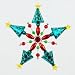 Christmas Vintage-retro Style Turquoise and Red Tree Ornament, 6.5 Inches