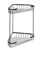 Bisk Estantería de Baño Niagara 2-Shelf Corner cromo