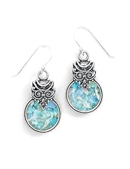 CleverSilvers Ancient Roman Glass Circular Earrings