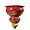 Contemporary Hanging Stoneware Pottery Planter in Cherry Red