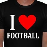 I love Football FuN HERZ IcH LIEBE KuLt PARTY Club like Sprüche Tee T-Shirt