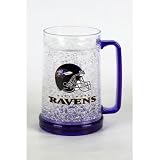 Baltimore Ravens Freezer Mug - Set of Two Crystal Glasses