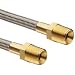 Unisource 8TSC Gray PTFE Braided Hose Assembly, Brass NPT Male